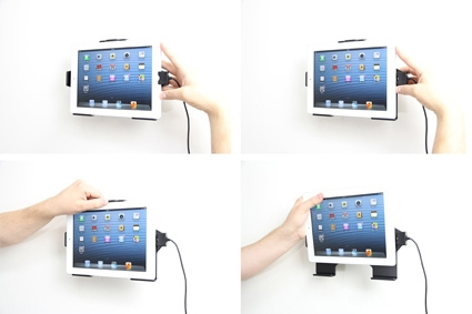 Brodit aktywny uchwyt z kablem USB i adapterem do gniazda zapalniczki, Apple iPad 4th Gen (A1458, A1459, A1460)/With Retina (Lightning Connector)