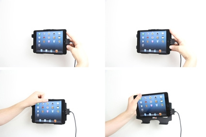Brodit aktywny uchwyt z kablem USB i adapterem do gniazda zapalniczki, Apple iPad Mini (A1432, A1454, A1455)