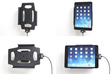 Brodit aktywny uchwyt z kablem USB i adapterem do gniazda zapalniczki, Apple iPad Mini 2 (A1489, A1490, A1491)/3 (A1599, A1600)/Retina