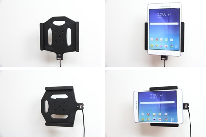 Brodit aktywny uchwyt z kablem USB i adapterem do gniazda zapalniczki, Samsung Galaxy Tab A 8.0 (2015) SM-T350
