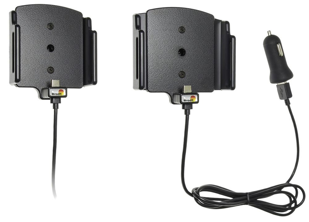 Brodit aktywny uchwyt z kablem USB i adapterem do gniazda zapalniczki, Samsung Galaxy S24 Ultra SM-S928B/DS/S24+ SM-S926B/DS/S25 Ultra/S25+