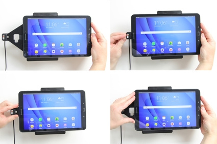 Aktywny uchwyt Brodit z kablem USB i adapterem do gniazda zapalniczki, Samsung Galaxy Tab A 10.1 (2016) SM-T580/SM-T585