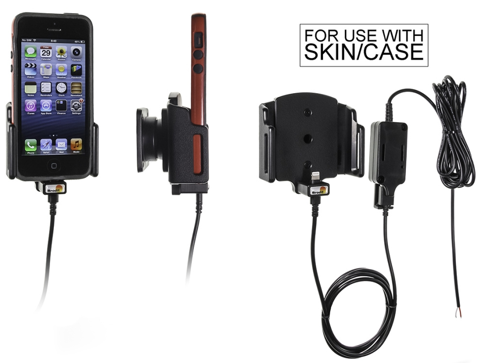 Aktywny uchwyt Brodit do stałej instalacji, Apple iPhone 12 Mini/13 Mini/5/5C/5S/SE