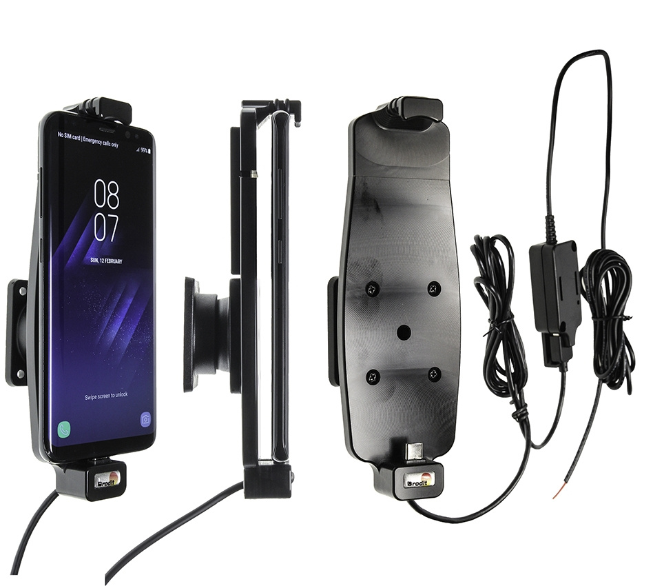 Aktywny uchwyt Brodit do stałej instalacji, Samsung Galaxy S10/S8/S9