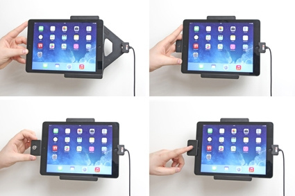 Brodit uchwyt z zamkiem na klucz, Apple iPad 5th Gen (A1822, A1823)/9.7 6th Gen (A1893, A1954)/9.7 New/Air (A1474, A1475, A1476)