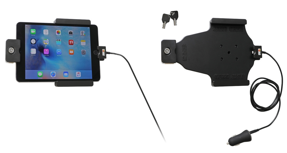 Brodit uchwyt z zamkiem na klucz, Apple iPad Mini 2019/4 (A1538, A1550)/5th Gen (A2124, A2125, A2126, A2133)