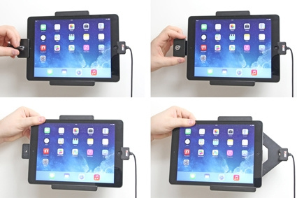 Brodit uchwyt z zamkiem na klucz, Apple iPad 5th Gen (A1822, A1823)/9.7 6th Gen (A1893, A1954)/9.7 New/Air (A1474, A1475, A1476)