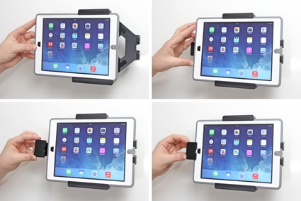 Brodit uchwyt z zamkiem sprężynowym, Apple iPad 5th Gen (A1822, A1823)/9.7 6th Gen (A1893, A1954)/9.7 New/Air (A1474, A1475, A1476)