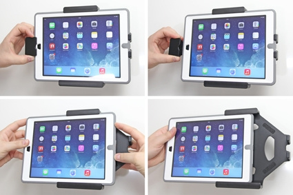 Brodit uchwyt z zamkiem sprężynowym, Apple iPad 5th Gen (A1822, A1823)/9.7 6th Gen (A1893, A1954)/9.7 New/Air (A1474, A1475, A1476)