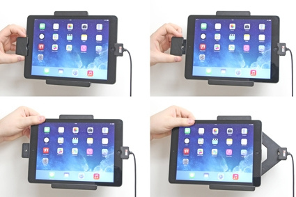 Uchwyt Brodit z blokadą sprężynową, Apple iPad 5th Gen (A1822, A1823)/9.7 6th Gen (A1893, A1954)/9.7 New/Air (A1474, A1475, A1476)