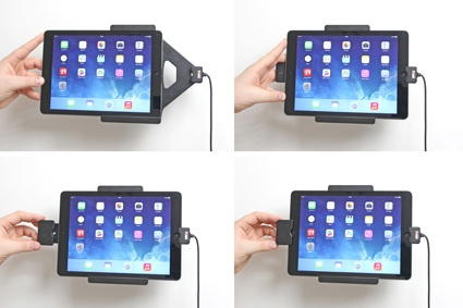 Uchwyt Brodit z blokadą sprężynową, Apple iPad 5th Gen (A1822, A1823)/9.7 6th Gen (A1893, A1954)/9.7 New/Air (A1474, A1475, A1476)