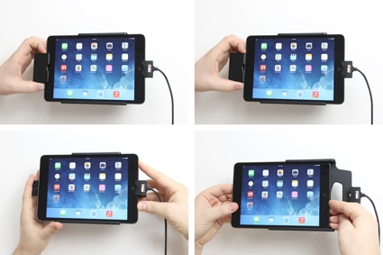 Uchwyt Brodit z blokadą sprężynową, Apple iPad Mini 2 (A1489, A1490, A1491)/3 (A1599, A1600)/Retina