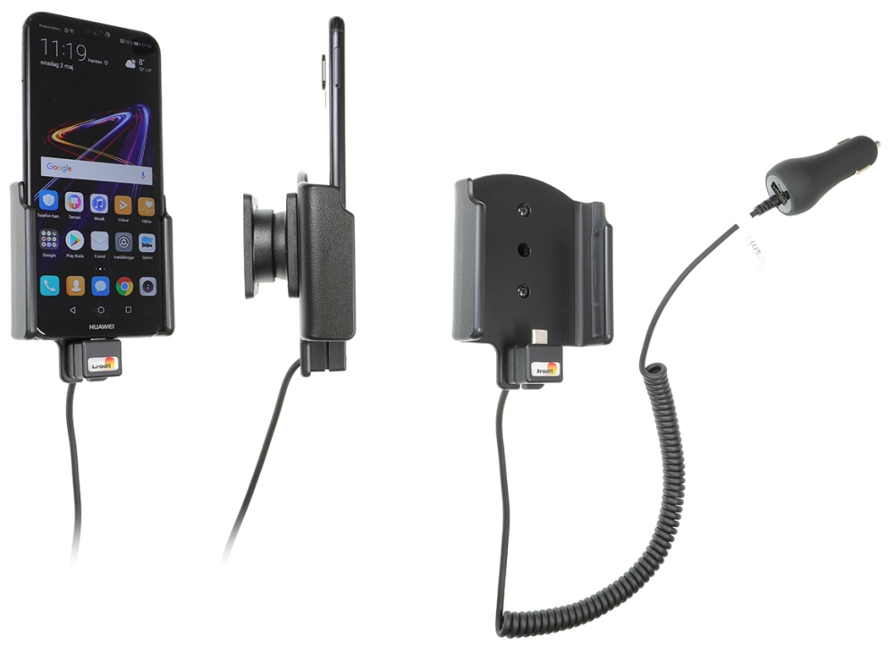 Brodit Aktywny uchwyt z wtykiem do gniazda zapalniczki, Huawei P20 Lite