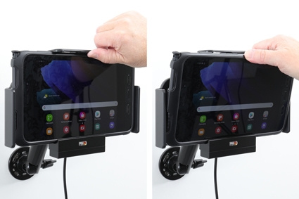 Brodit Aktywny uchwyt z wtykiem do gniazda zapalniczki, Samsung Galaxy Tab Active 2 SM-T390/SM-T395/3 SM-T570/SM-T575/5 SM-X300/SM-X306B