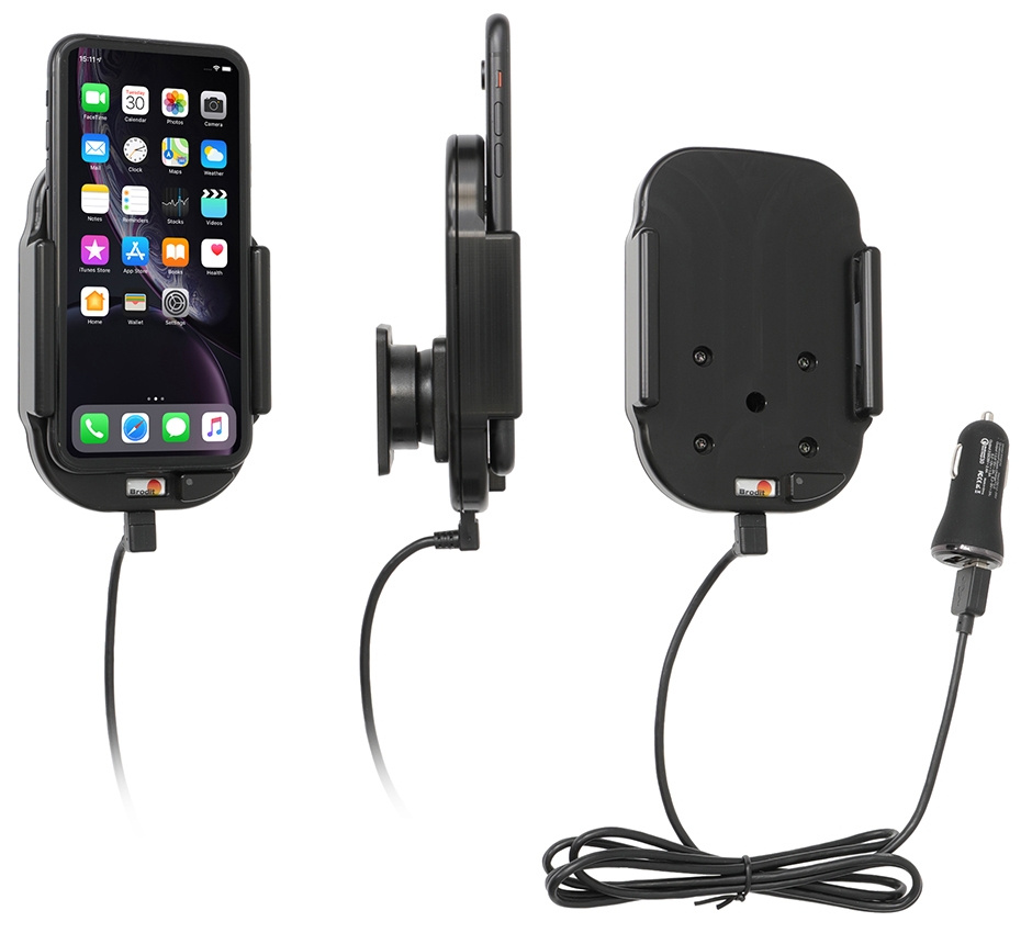 Qi bezprzewodowy aktywny uchwyt na telefon z ładowarką samochodową, Apple iPhone 11