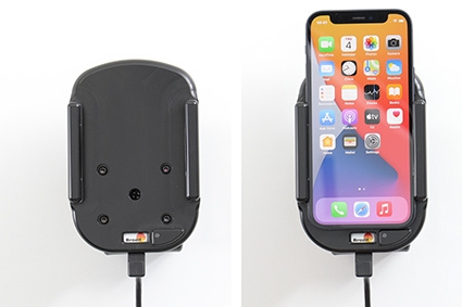 Qi bezprzewodowy aktywny uchwyt na telefon z ładowarką samochodową, Apple iPhone 12 Mini