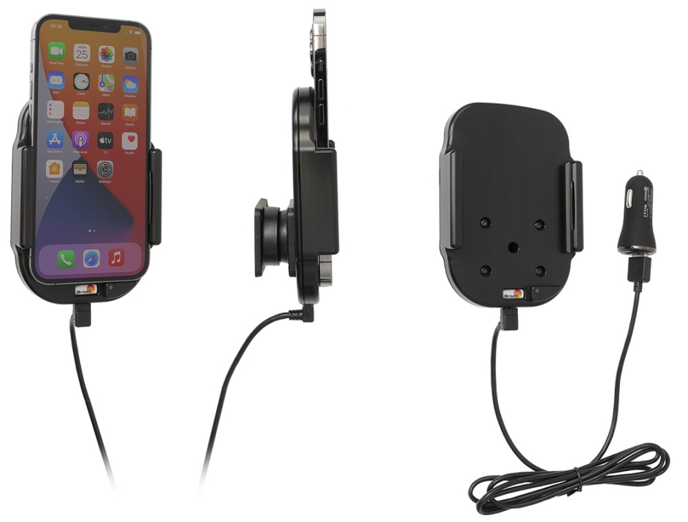 Qi bezprzewodowy aktywny uchwyt na telefon z ładowarką samochodową, Apple iPhone 12 Pro Max