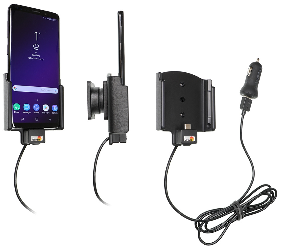 Aktywny uchwyt z kablem USB i adapterem do gniazda zapalniczki, Samsung Galaxy S9