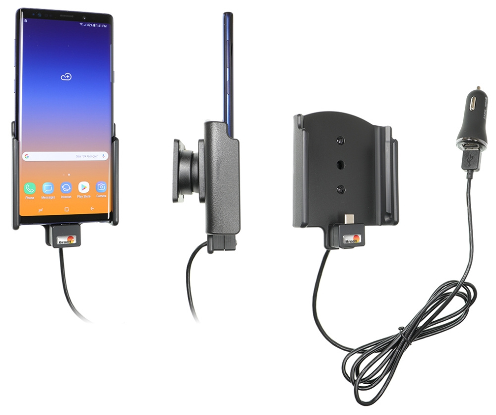 Aktywny uchwyt z kablem USB i adapterem do gniazda zapalniczki, Samsung Galaxy Note 9