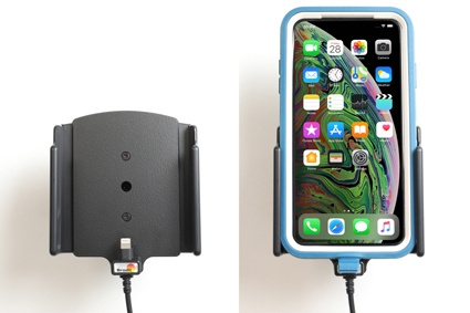 Aktywny uchwyt Brodit z kablem USB i adapterem do gniazda zapalniczki, Apple iPhone 11/11 Pro/11 Pro Max/Xs Max