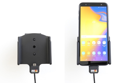 Aktywny uchwyt Brodit z kablem USB i adapterem do gniazda zapalniczki, Samsung Galaxy J4+ (SM-J415)