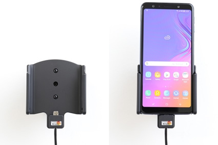 Aktywny uchwyt Brodit z kablem USB i adapterem do gniazda zapalniczki, Samsung Galaxy A7 2018 (SM-A750)