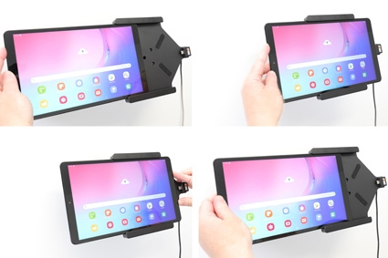 Aktywny uchwyt Brodit z kablem USB i adapterem do gniazda zapalniczki, Samsung Galaxy Tab A 10.1 (2019) SM-T510/SM-T515