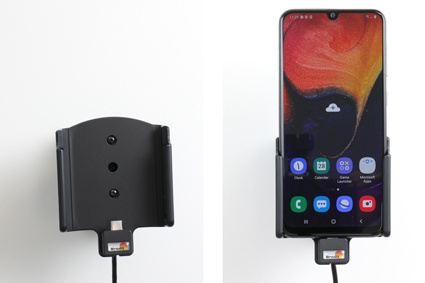 Aktywny uchwyt Brodit z kablem USB i adapterem do gniazda zapalniczki, Samsung Galaxy A50 (SM-A505)