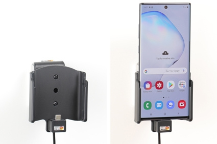 Aktywny uchwyt Brodit z kablem USB i adapterem do gniazda zapalniczki, Samsung Galaxy Note 10+ 5G/SM-N975