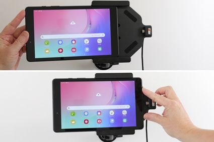 Aktywny uchwyt Brodit z kablem USB i adapterem do gniazda zapalniczki, Samsung Galaxy Tab A 8.0 (2019 SM-T290/SM-T295)