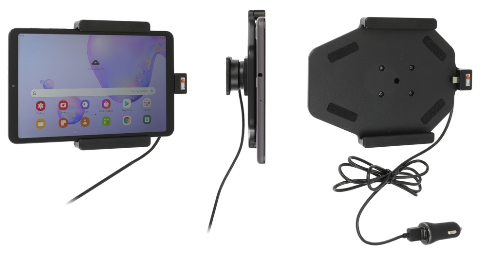 Aktywny uchwyt Brodit z kablem USB i adapterem do gniazda zapalniczki, Samsung Galaxy Tab A 8.4 (2020) SM-T307