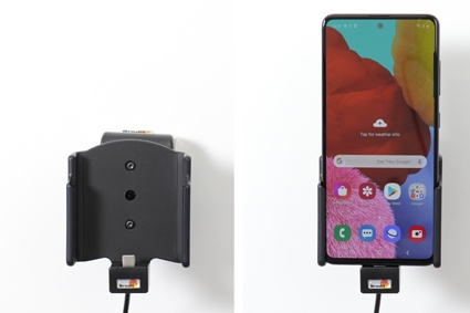 Aktywny uchwyt Brodit z kablem USB i adapterem do gniazda zapalniczki, Samsung Galaxy A51 SM-A515F/DSN