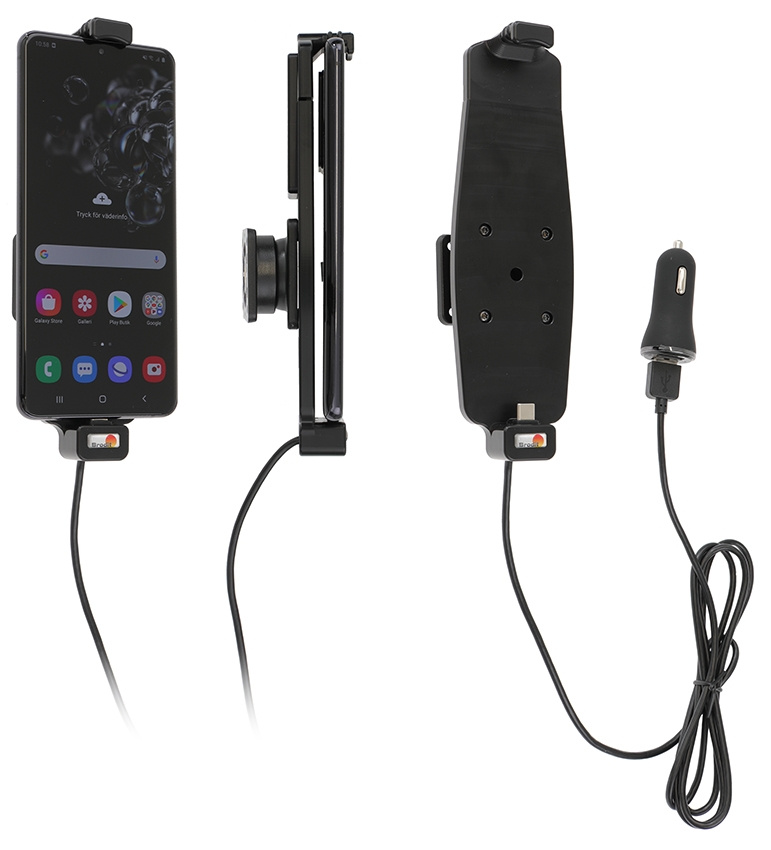 Aktywny uchwyt Brodit z kablem USB i adapterem do gniazda zapalniczki, Samsung Galaxy Note 20 Ultra 5G/S20 Ultra 5G (SM-G988B)
