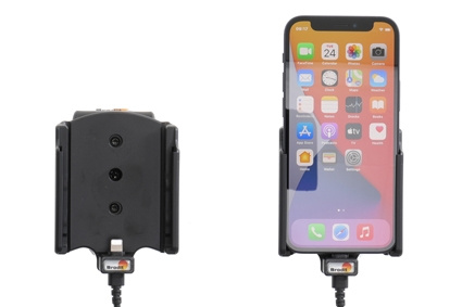 Aktywny uchwyt Brodit z kablem USB i adapterem do gniazda zapalniczki, Apple iPhone 12 Mini
