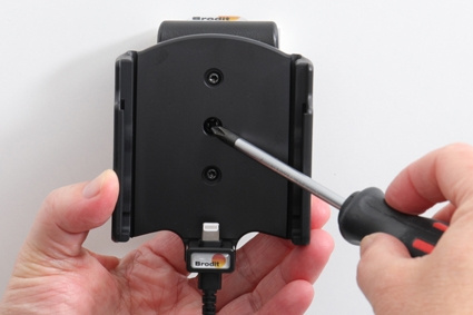 Aktywny uchwyt Brodit z kablem USB i adapterem do gniazda zapalniczki, Apple iPhone 12/12 Pro