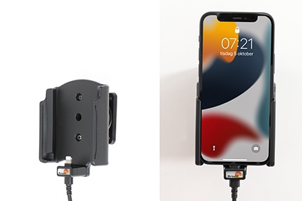Brodit Aktywny uchwyt z kablem USB i adapterem do gniazda zapalniczki, Apple iPhone 13 Mini