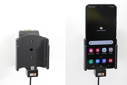 Brodit Aktywny uchwyt z kablem USB i adapterem do gniazda zapalniczki, Samsung Galaxy S22 5G SM-S901B/SM-S901B/DS