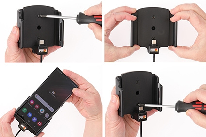 Brodit Aktywny uchwyt z kablem USB i adapterem do gniazda zapalniczki, Samsung Galaxy S22 Ultra 5G (SM-S908B/SM-S908B/DS)