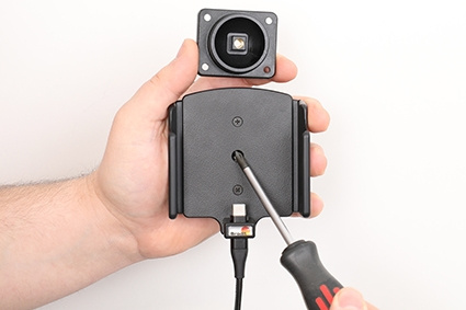 Brodit Aktywny uchwyt z kablem USB i adapterem do gniazda zapalniczki, Apple iPhone 15 Plus/15 Pro Max/16 Plus/16 Pro Max