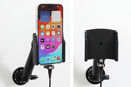 Brodit Etui na telefon z aktywnym uchwytem i ładowarką samochodową, Apple iPhone 15 Pro Max