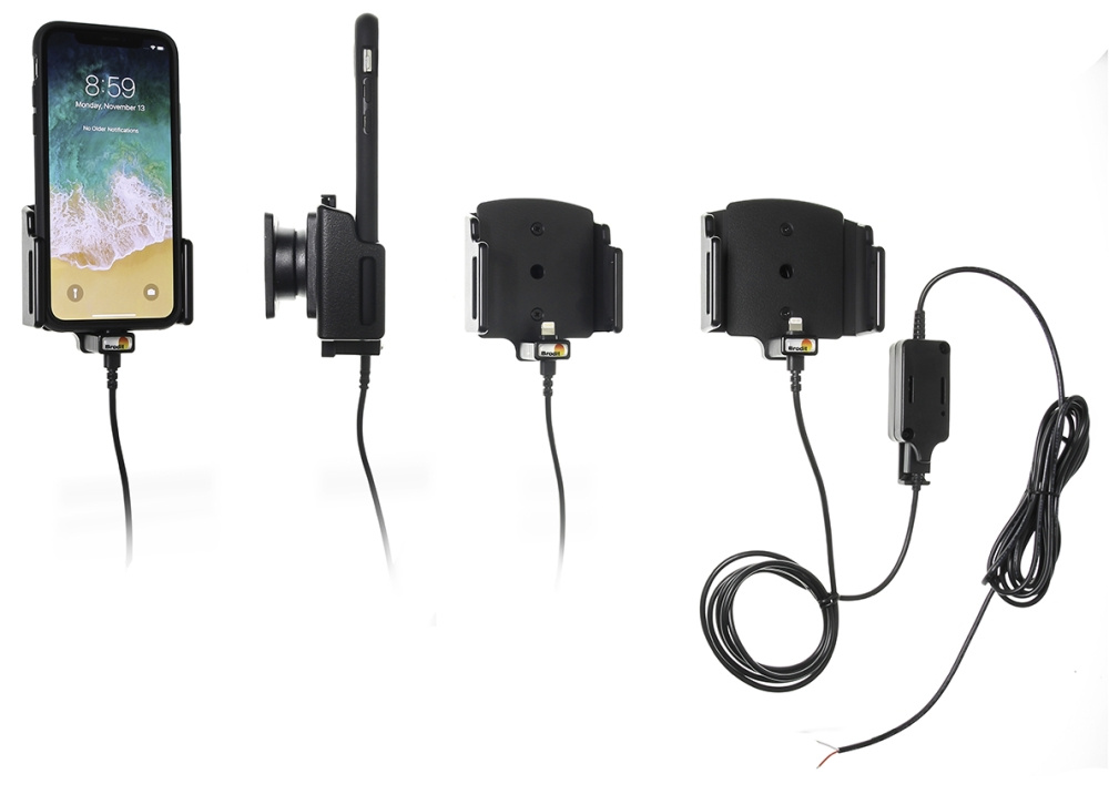 Brodit Aktywny uchwyt do stałej instalacji, Apple iPhone 11/11 Pro/X/XR/Xs