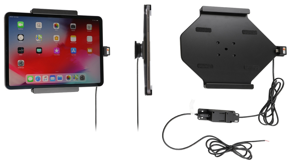 Brodit Aktywny uchwyt do stałej instalacji, Apple iPad Air 11 (A2902, A2903, A2904)/Air 11 2025 M3 (A3266, A3267, A2370)/Air 4th Gen (A2072, A2316, A2324, A2325)/Air 5th Gen (A2588, A2589, A2591)/Pro 11 2018 (A1980, A2013, A1934, A1979)/Pro 11 2020 2nd Ge