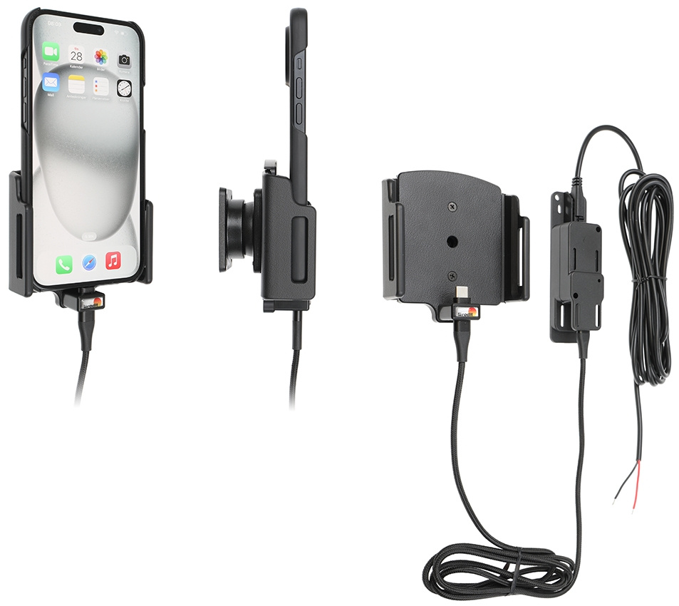 Brodit Aktywny uchwyt do stałej instalacji, Apple iPhone 15 Plus/15 Pro Max/16 Plus/16 Pro Max