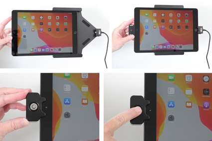 Brodit Uchwyt z zamkiem na klucz, Apple iPad 10.2 7th Gen (A2197, A2198, A2200)/8th Gen (A2428, A2429, A2430, A2270)/9th Gen (A2602, A2603, A2604, A2605)