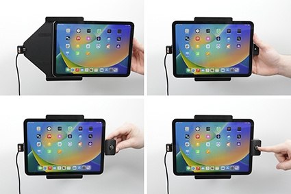 Brodit Uchwyt z zamkiem na klucz, Apple iPad 10th Gen (A2696, A2757, A2777)/2025 A16 (A3354, A3355, A3356)