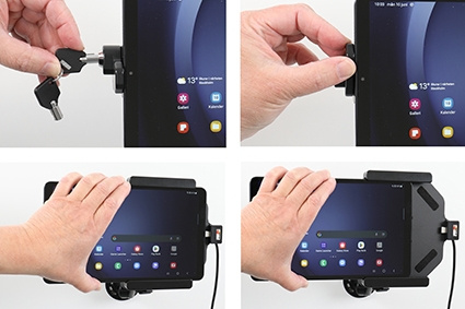 Brodit Uchwyt z zamkiem na klucz, Samsung Galaxy Tab A9 SM-X110/SM-X115