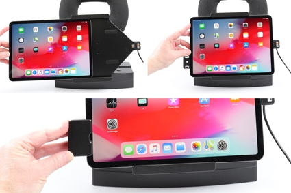 Brodit Uchwyt z zamkiem sprężynowym, Apple iPad Air 11 (A2902, A2903, A2904)/Air 11 2025 M3 (A3266, A3267, A2370)/Air 4th Gen (A2072, A2316, A2324, A2325)/Air 5th Gen (A2588, A2589, A2591)/Pro 11 2018 (A1980, A2013, A1934, A1979)/Pro 11 2020 2nd Generatio
