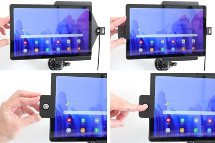 Uchwyt Brodit z zamkiem na klucz, Samsung Galaxy Tab A7 10.4 (2020) SM-T500/SM-T505