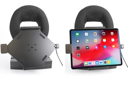 Uchwyt Brodit z zamkiem sprężynowym, Apple iPad Air 13 2024  (A2898, A2899, A2900)/Air 13 2025 M3 (A3268, A3268, A2371)/Pro 12,9 2018 (A1876, A1895, A1983, A2014)/Pro 12.9 2020 (A2069, A2232, A2229)/Pro 12.9 5th Gen 2021 (A2378, A2379, A2461)/Pro 12.9 6th