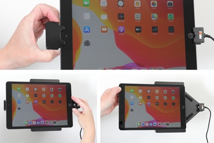 Uchwyt Brodit z zamkiem sprężynowym, Apple iPad 10.2 7th Gen (A2197, A2198, A2200)/8th Gen (A2428, A2429, A2430, A2270)/9th Gen (A2602, A2603, A2604, A2605)